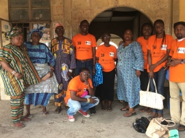 WOCON Staff and Partners pose with Market Executives of Agbalata Market, Badagry, to the left is Mrs. Rukayat Rabiu, Market Secretary