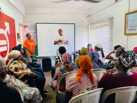 A Libya returnee recounting his sad experience at the Awareness raising collaboration programme