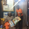 Before stepping out for our Market Outreach, WOCON paid a Courtesy Cal on the Iyaloja of Oyingbo Market and presented her with some of the IEC materials (Posters etc.)