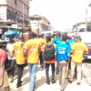 WOCONs Team dancing round Oyingbo Market at the Market Outreach